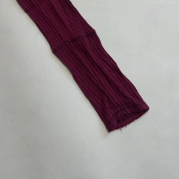 FREE PEOPLE flowy waffle knit long sleeve top - Picture 3 of 6